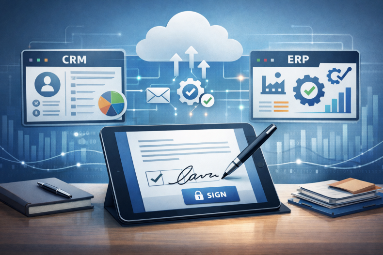 חתימה דיגיטלית במערכות CRM וERP: מדריך אינטגרציה מלא