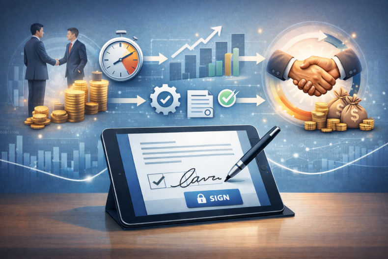 כיצד חתימה דיגיטלית מזרזת תהליכי מכירה ומקצרת מחזורי עסקאות